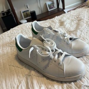 White and Green Sneakers